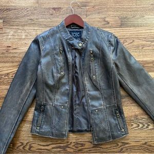 TCEC Faux Leather Jacket